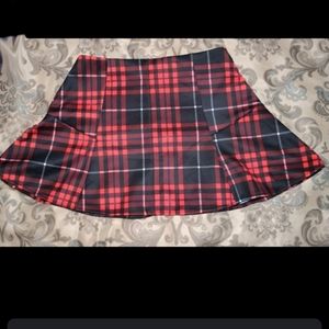 School girl plaid mini skirt
